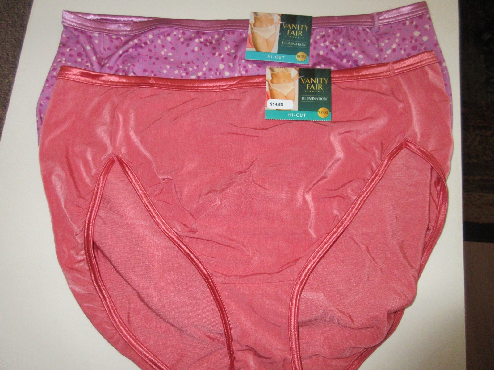 Vanity Fair 2-Pair HI-CUT brief Body Shine Illumination 13108 Poly/Nylon 10/3XL