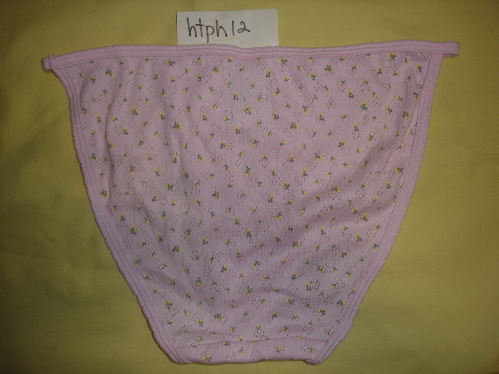 NWT New Victoria’s Secret Pink Soft Cotton Cute Flower String Bikini M Panties