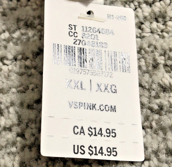 Victoria’s Secret PINK NWT XXL Blue High Leg Thong Panty Sheer Logo Mesh Sexy