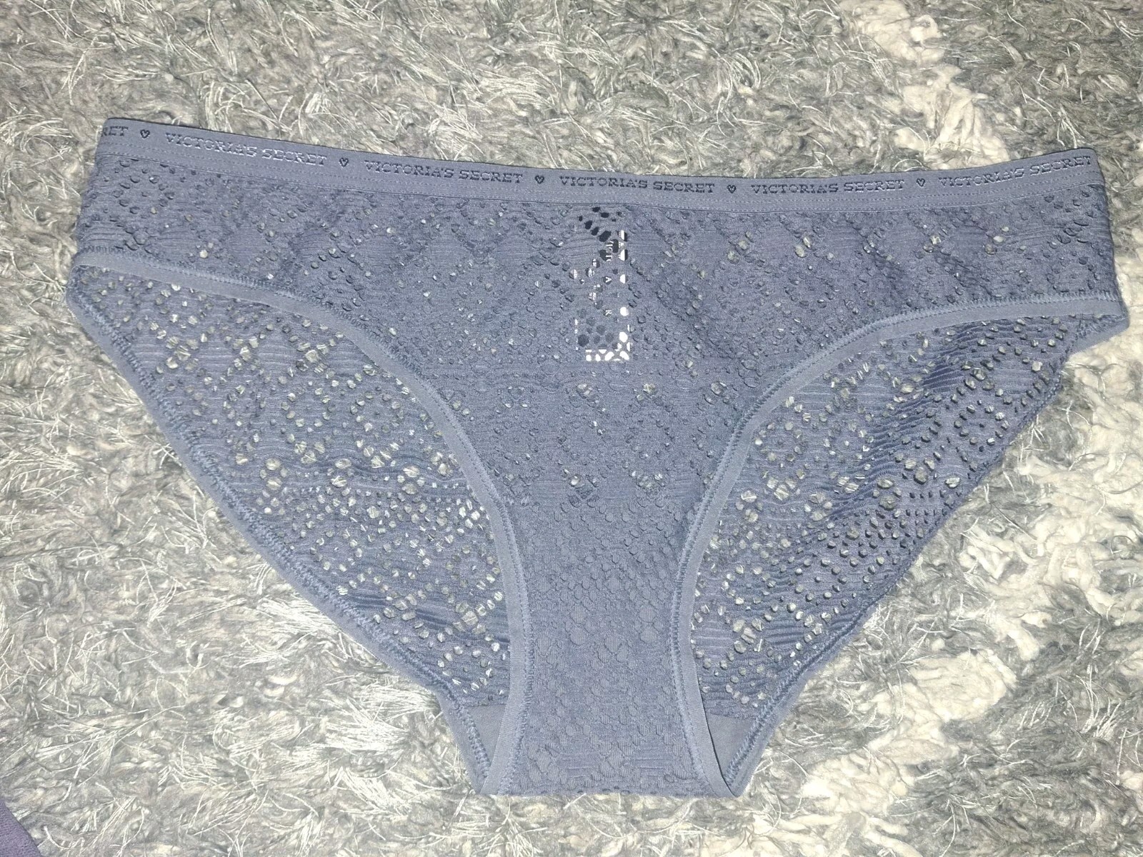 VS Vintage 2016 Aztec Lace Logo Trim bikini NEW size Large Aqua Grey