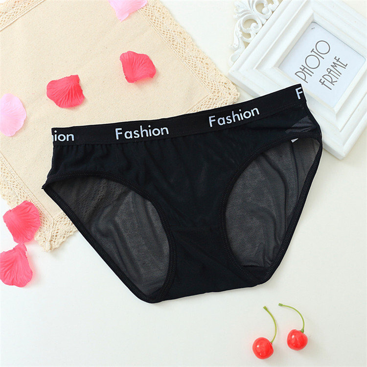 6PCS/LOT Sexy Womens See Through Sheer Panties Brief Lingeries Underwear Hipster