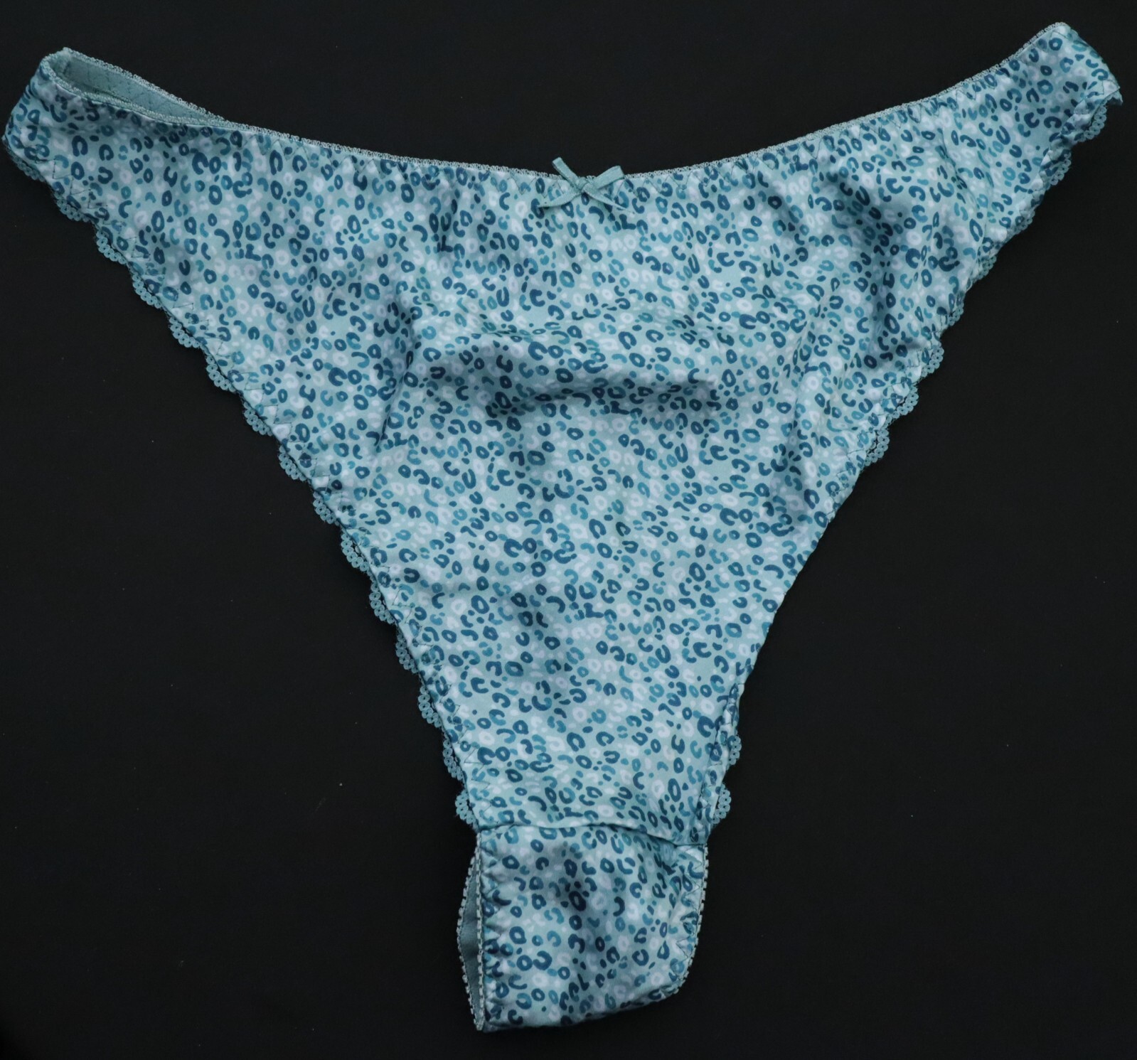 NEW Secret Treasures VTG Y2K 90s Sheer Satin High Cut Thong Panties XL X-LARGE