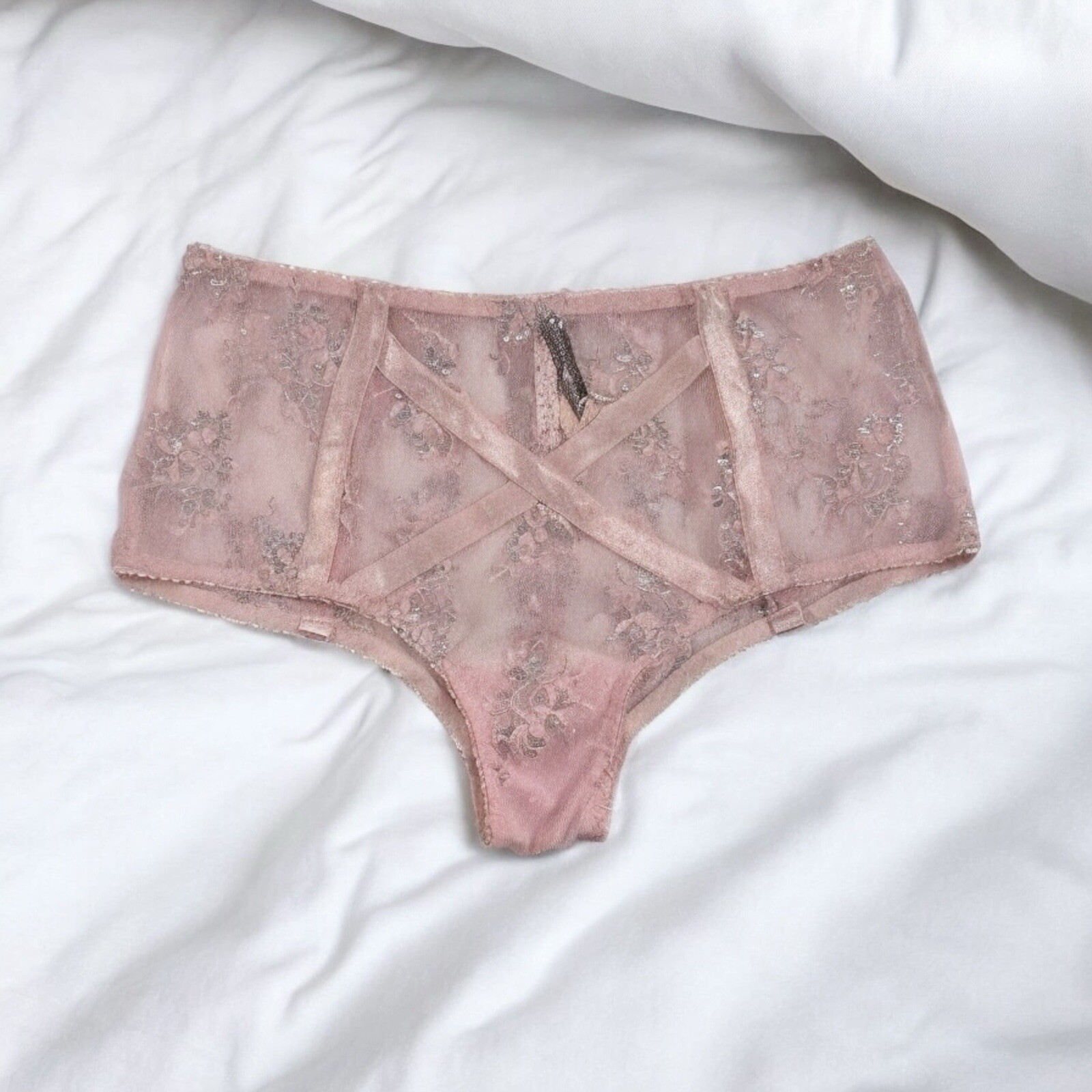 Victoria’s Secret Sexy Little Things Vintage High Waist Garter Panties Burlesque