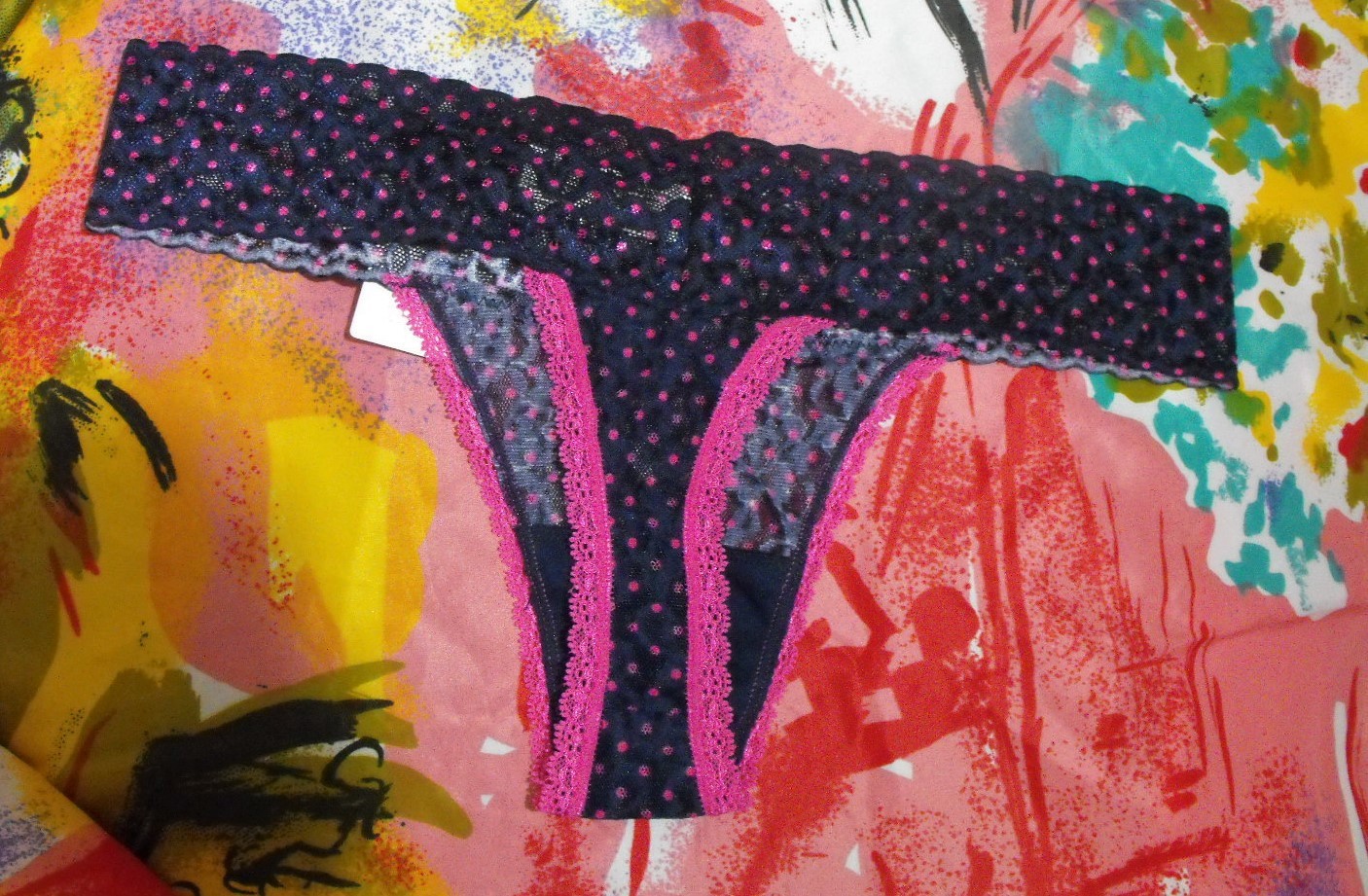 3 NEW MAIDENFORM 40118 0Y5 MICROFIBER LACE THONG PANTIES ONE SIZE