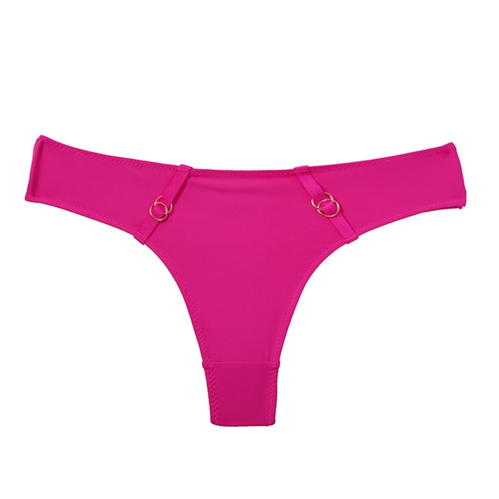 Ladies Polyester Low Waist Solid Color Swimsuit Briefs for Leisure and Vacation