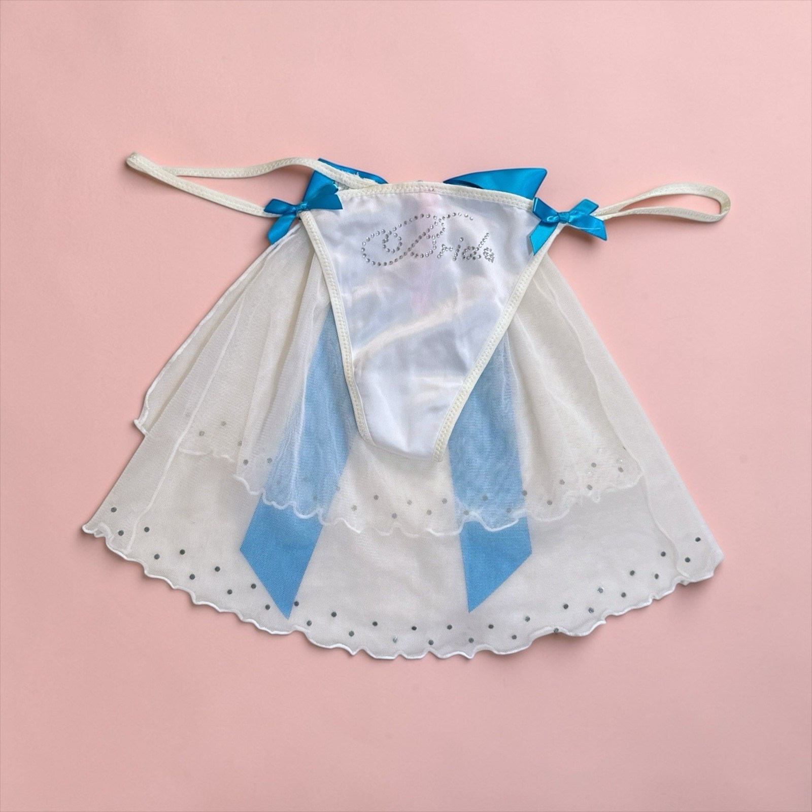 Y2K Victoria’s Secret Sexy Little Things Bride Thong Veil Tulle Skirt Bow XS/S