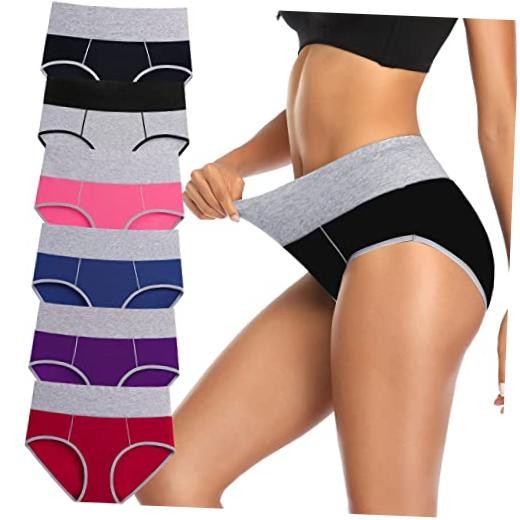 Postpartum Underwear Women High XX-Large Black/Gray/Pink/Navy Blue/Purple/Red