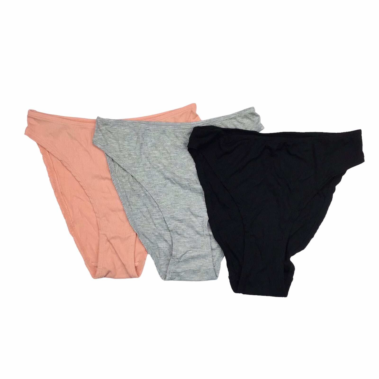 Honeydew Intimate 3 Pack High Cut Panty Size S Underwear Solid Gray Black Orange