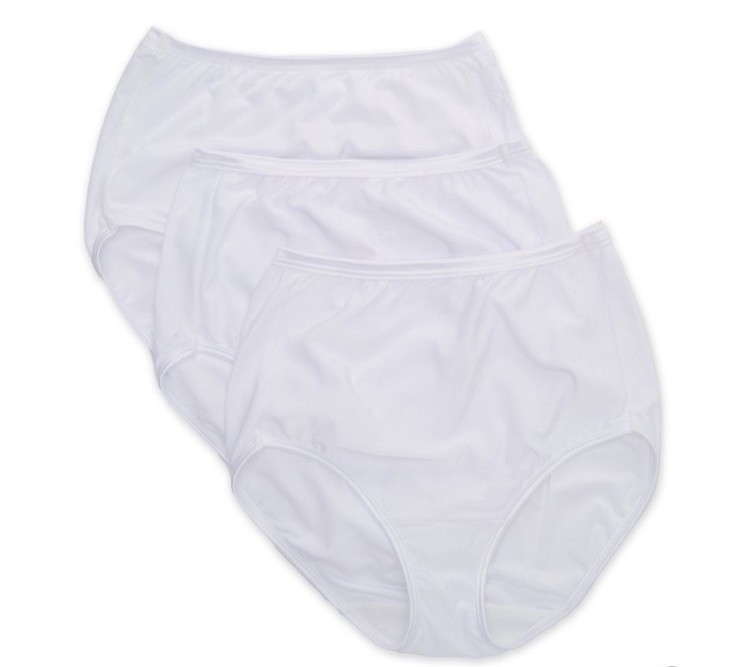 Vanity Fair 13310 Illumination Hi Cut Brief Panties Underwear White 3-Pack New