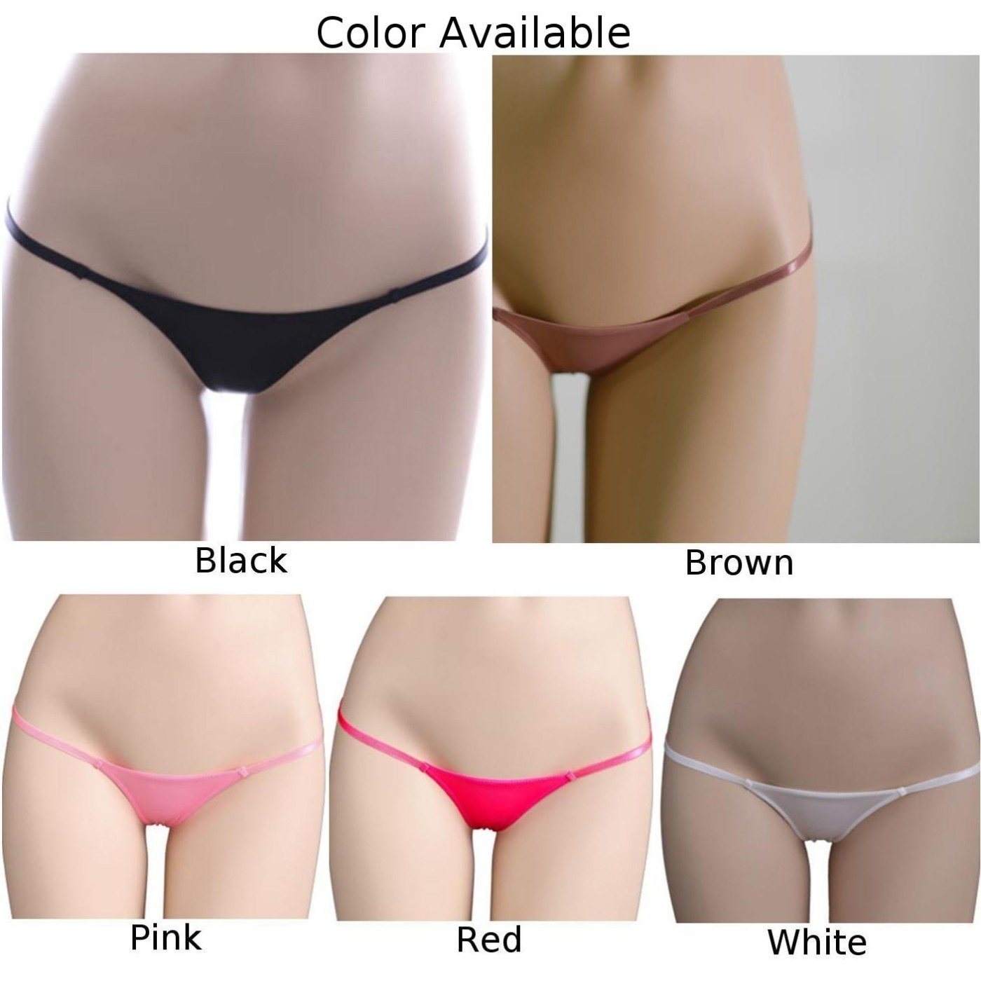 Underwear Thong Womens Low Waist Panties Sexy Solid Color 1pcs G-String