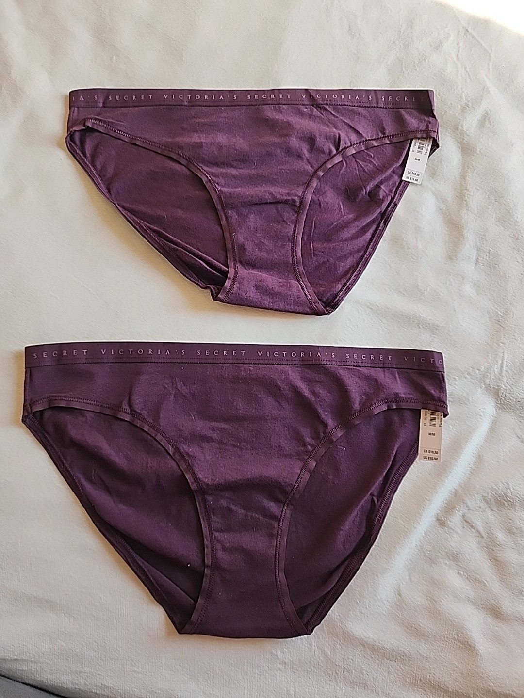 3 NWT VICTORIA ‘S SECRET PANTY BIKINI CHEEKHIPHUGGER Cotton Blend, Sz M RN 54867