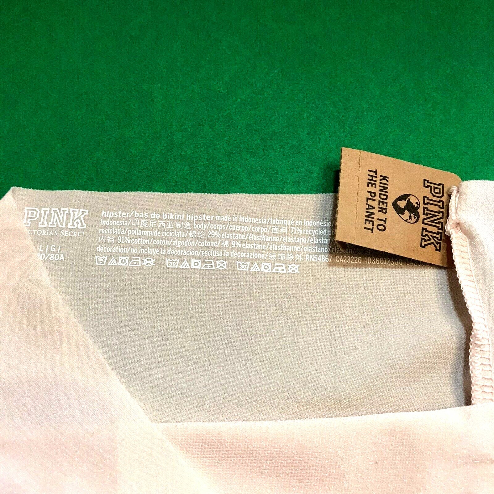 Victoria’s Secret PINK LARGE No Show Hipster Panties -Planet-See Description