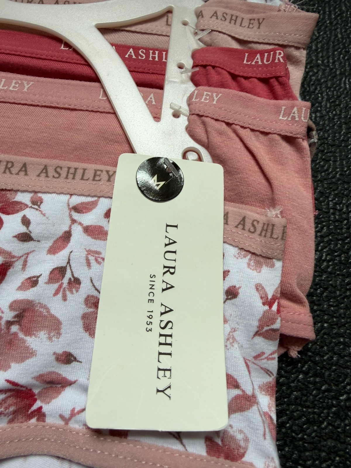 5-Pack LAURA ASHLEY Cotton Hiphugger Panty sz M Set Bundle Lot Tag Free