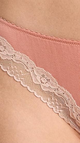 Eberjey Flora Thong Panties Womens Large Rouge Pink Lace Stretch Pull On BUU121
