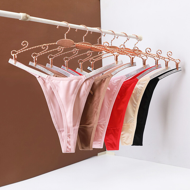 6 Pack Lot Sexy Womens String Bikinis Satin Panties Brief Thong Ladies Underwear