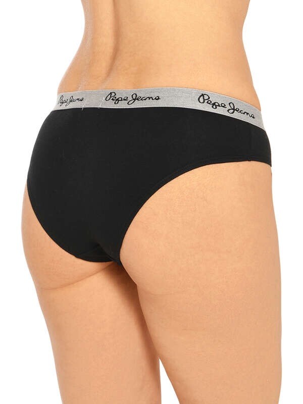 Pepe Jeans 3 Pack Black Bikini Briefs M UK 12