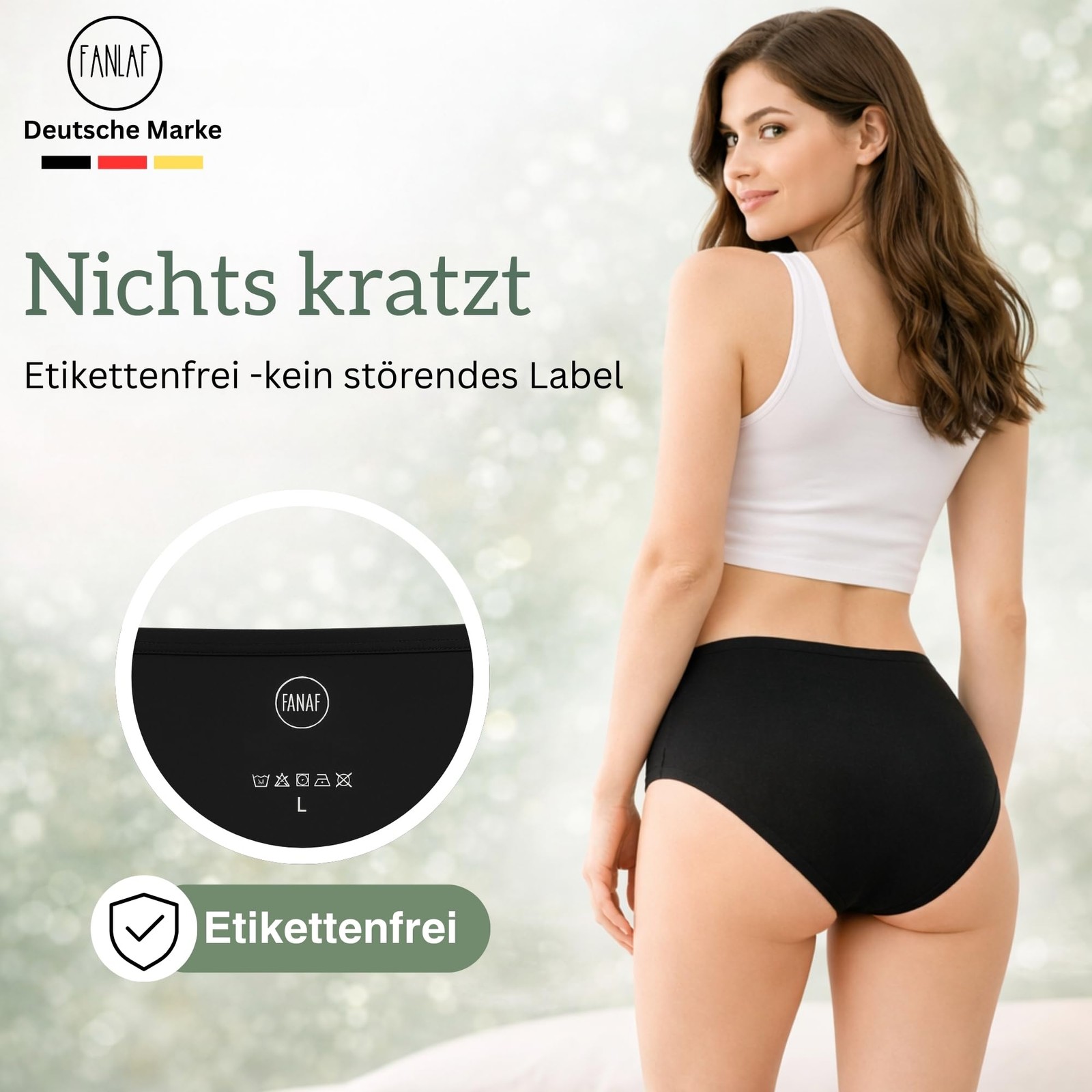 Ladies Briefs Cotton Underpants 5 Pack Waist Briefs Label Free Breathable…