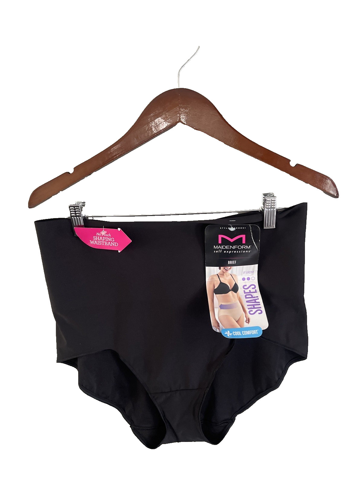 NWT Maidenform Black Shaping Brief Panty Firm Control 2X Sissy Feminine