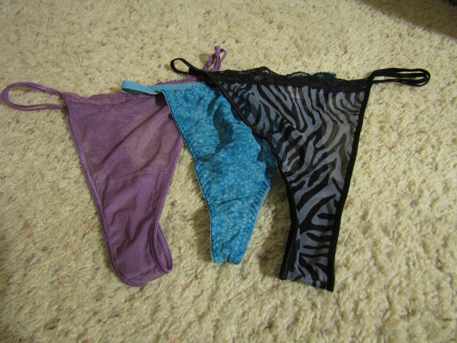 Women’s Sheer Sexy Panties Lot of 3 Pair Multi Colored Size M
