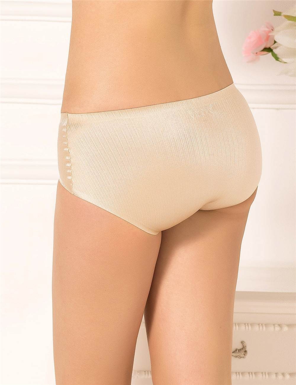 Seamless Midi knickers 16 Plus Size, 4 Pairs Comfort Silky Shiny Soft Briefs