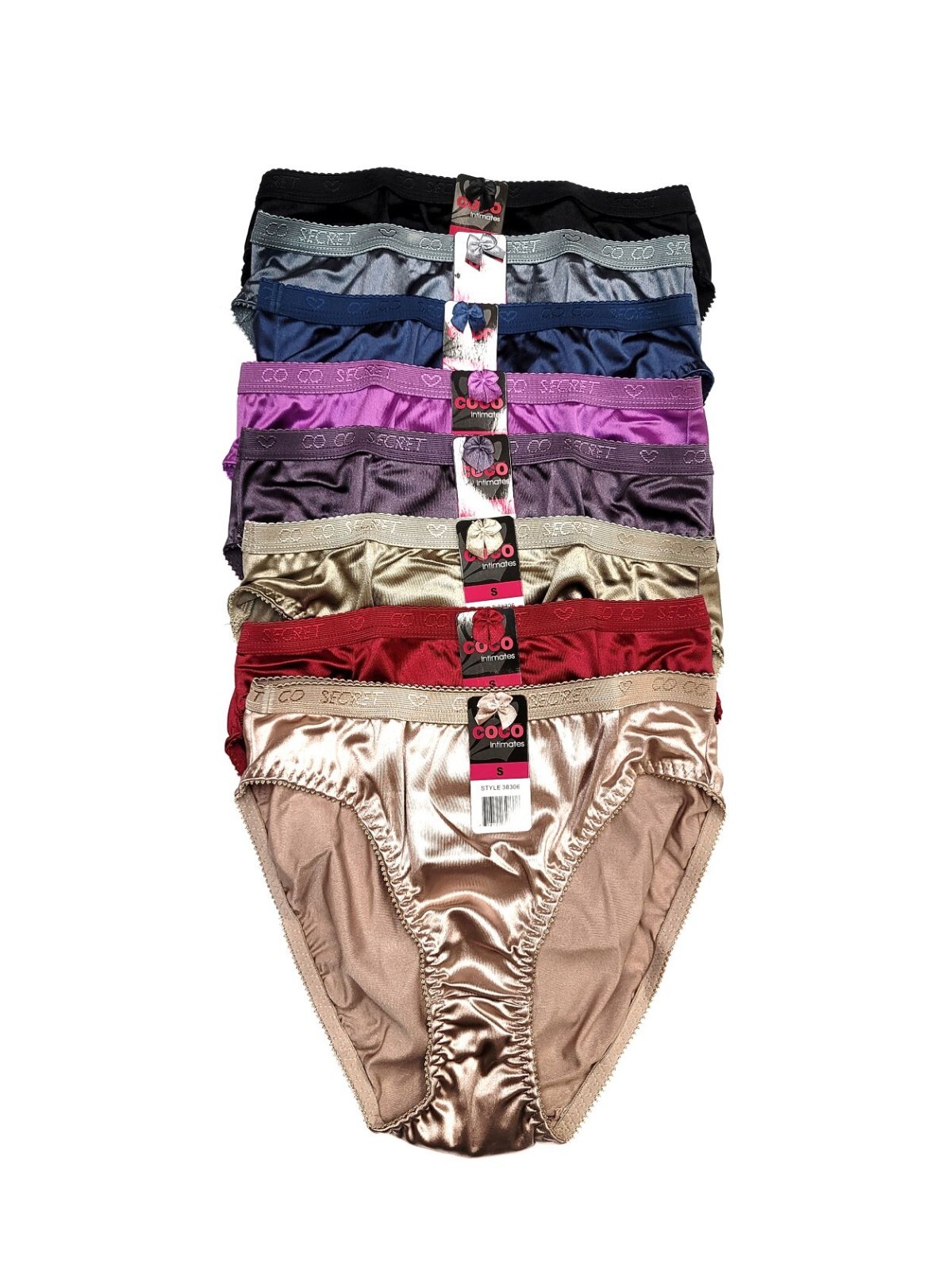 Coco Shiny Smooth Comfort Satin High Cut Full Coverage Bikini Panties Underwear