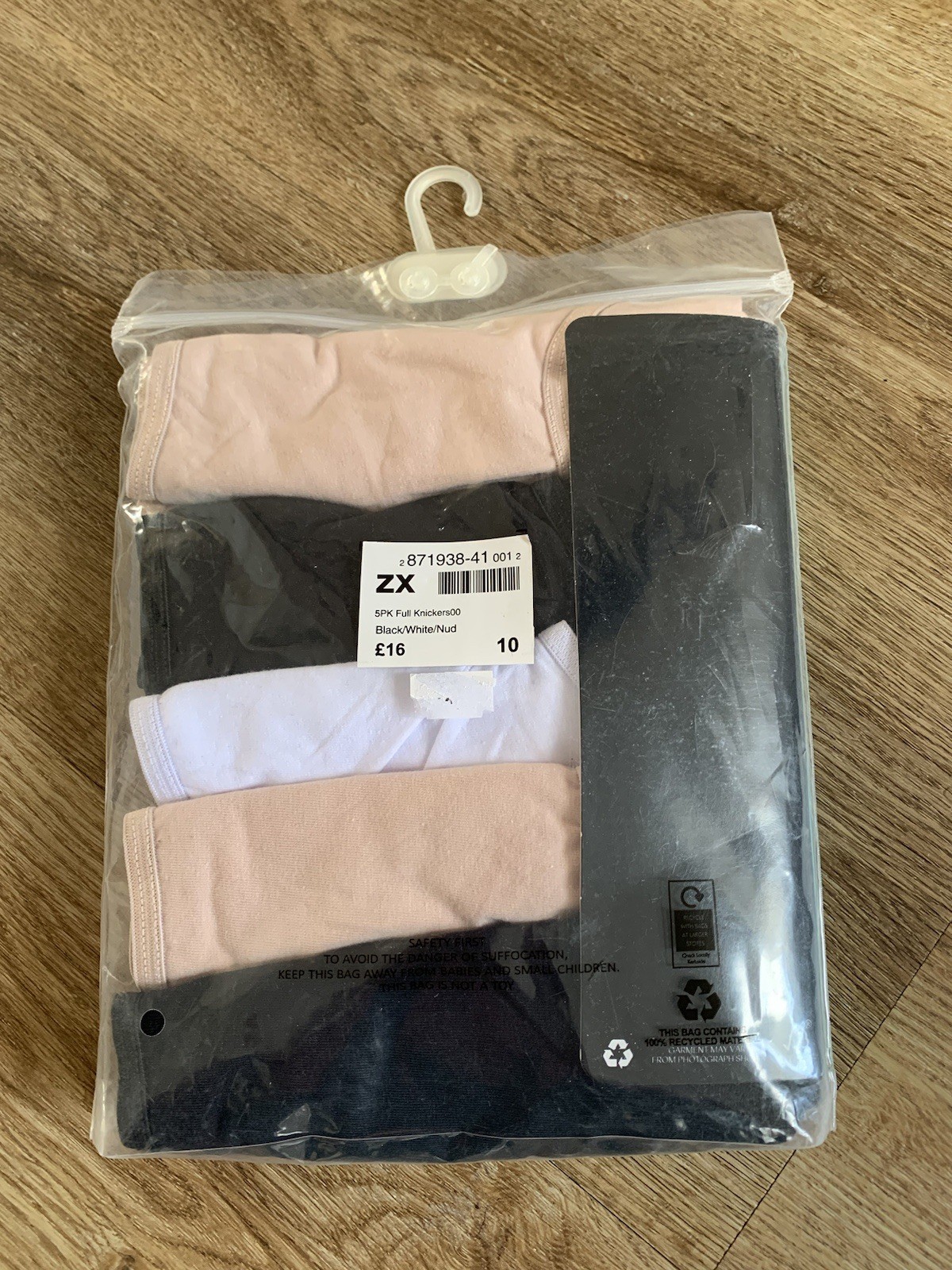 BE YOU Cotton Elastane Stretch Full Briefs Knickers 5 Pack Size 10 BNWT