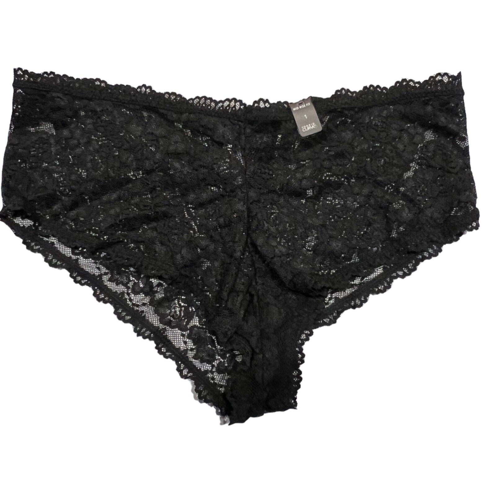 NWT TORRID Mid Rise Fit Pantie Underwear Sz 0X-1X-2X-3X-4X Black Lace