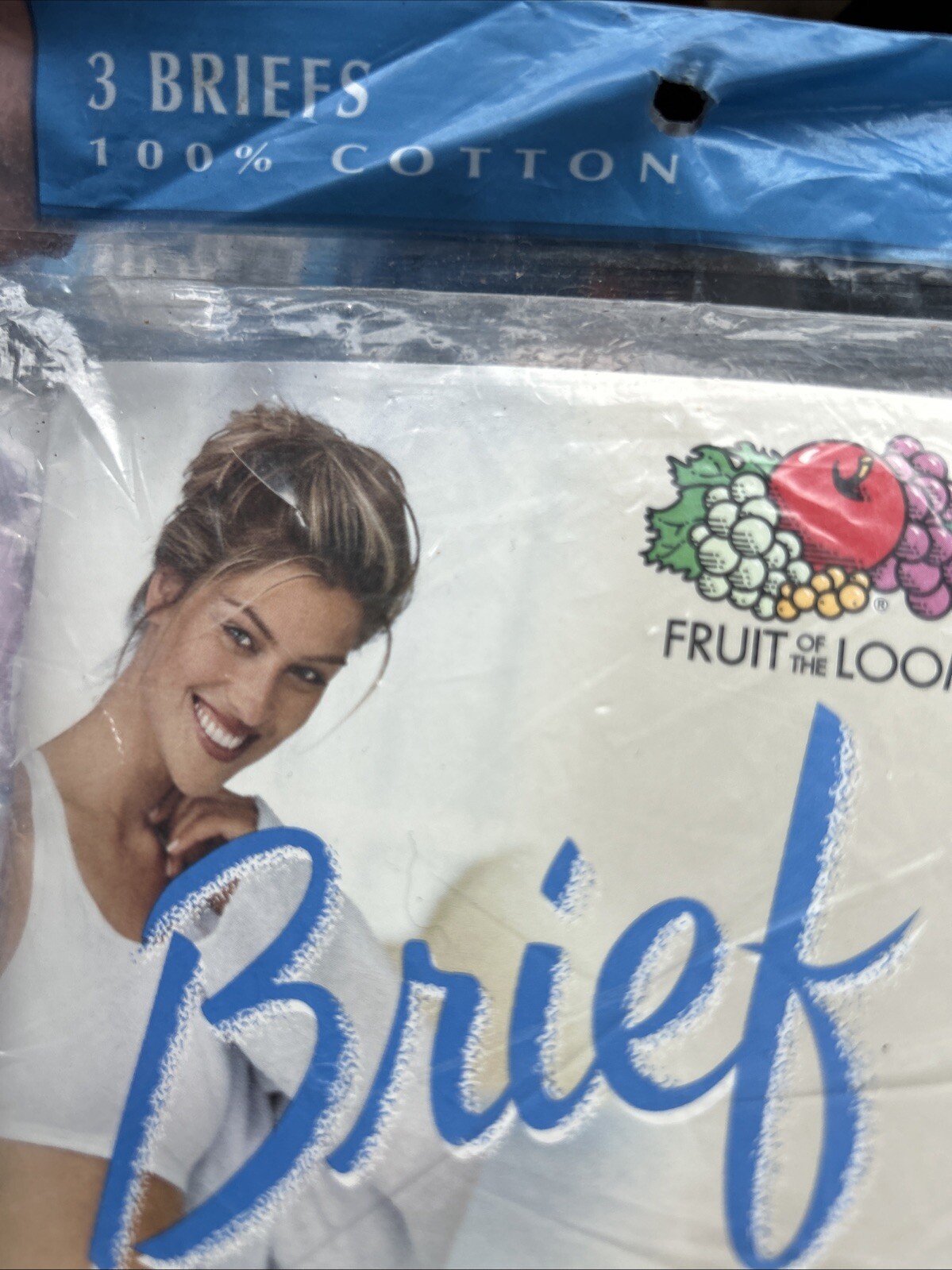 VINTAGE 1999 Fruit Of The Loom Womens Ladies Cotton Brief Underwear SZ 9 3 PACK