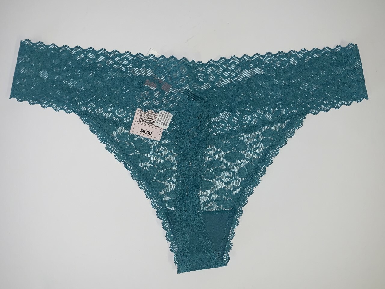 Auden Women’s All Over Lace Thong Turquoise (L 12-14)