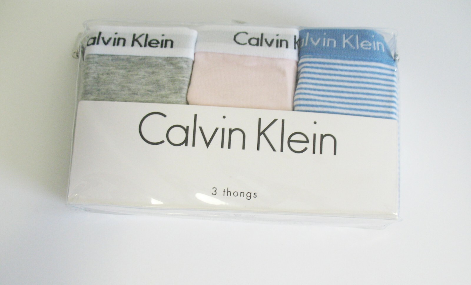Calvin Klein Carousel Thong Panty 3 Pack Multi QD3587 Sz M – NWT