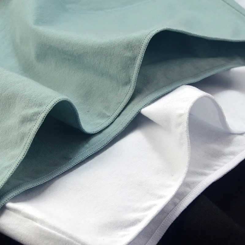 High Rise Cotton Panties Briefs Solid Color Soft Breathable Comfort Fit 2PCS