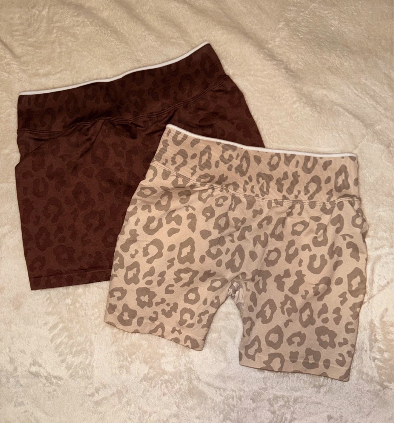 Women’s Boyshort Panties 2 Pack M Beige/Brown Leopard Animal Print Underwear