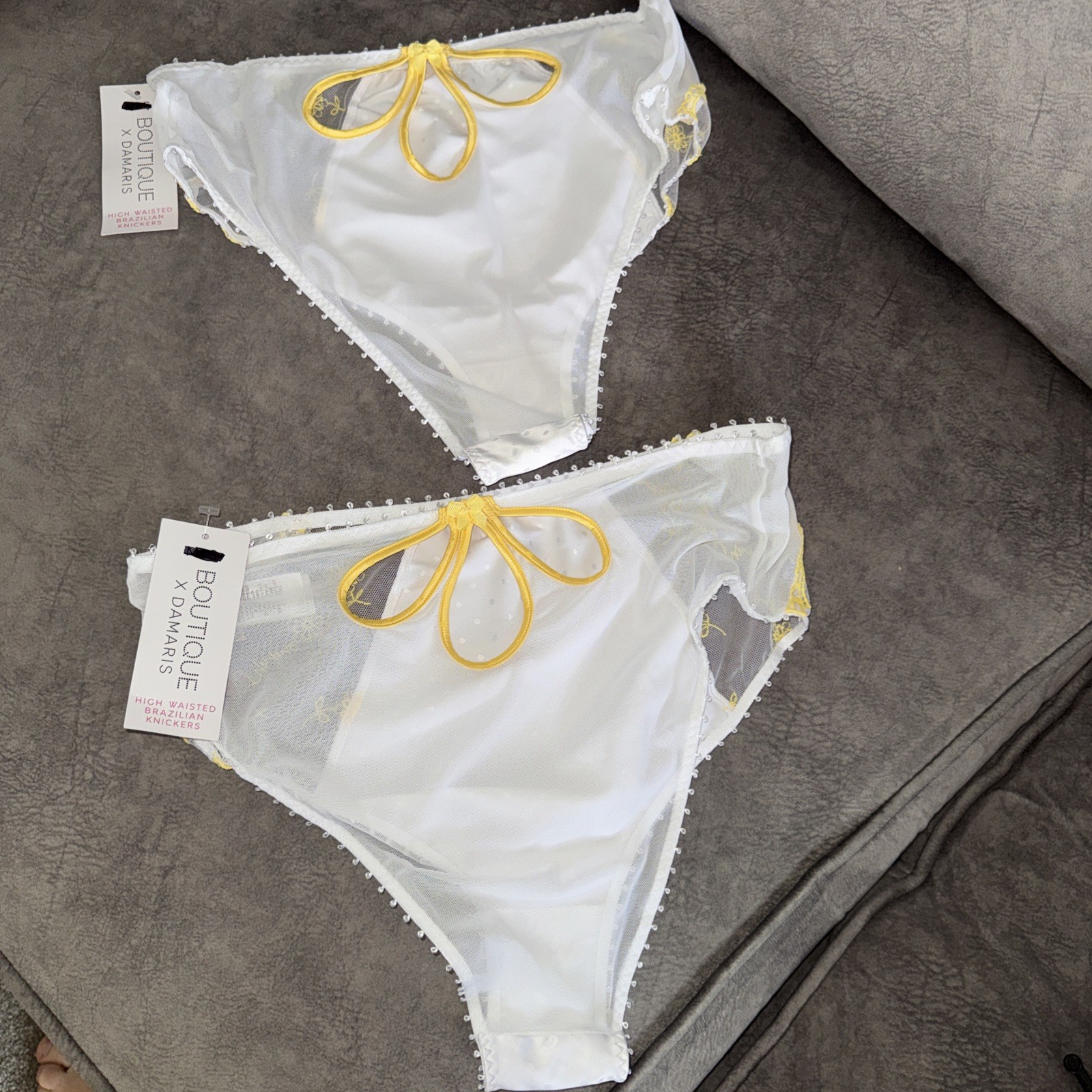 2 x M&S Boutique x Damaris Evaline Satin High Waisted Brazilian pants BNWT 10