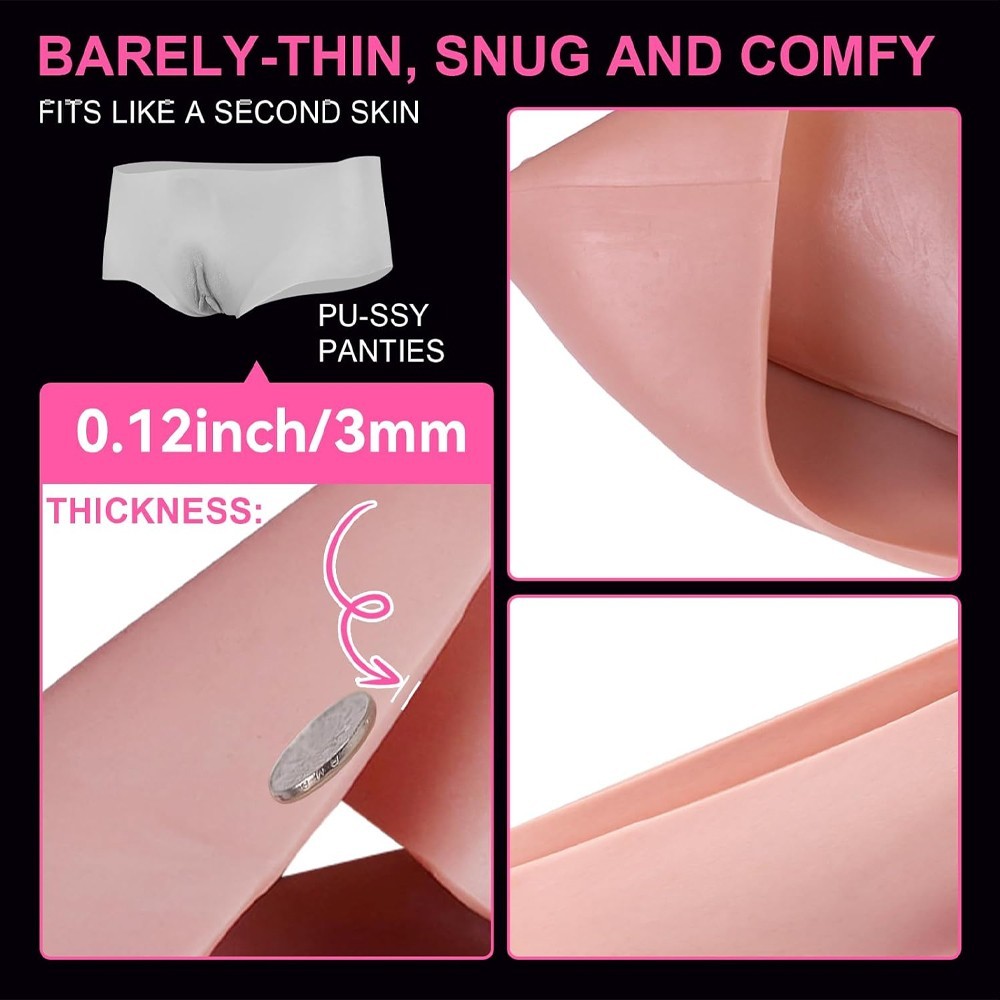 Men’s Vagina Panties with Insertable Channel for Crossdressing Transgender
