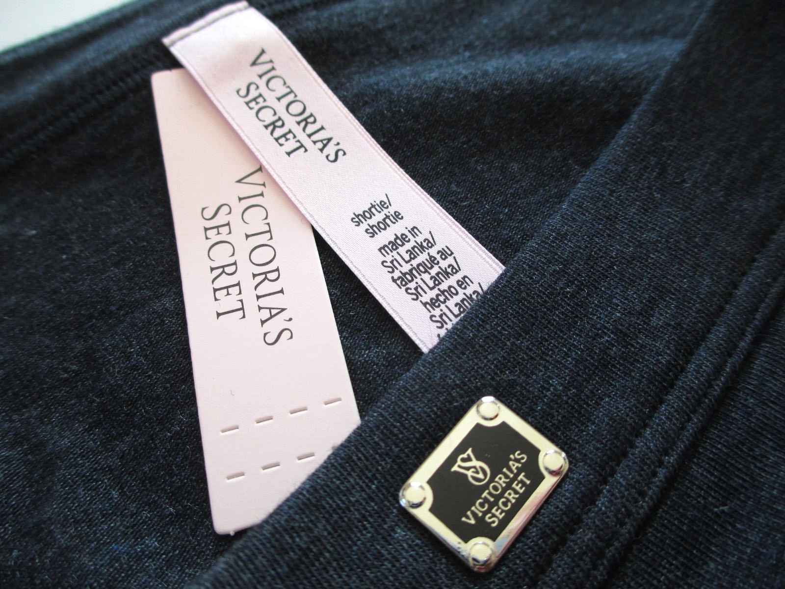 VICTORIA’S SECRET Cotton Boyshort Panty S XL Gray Heather NWT Hardware Patch VS