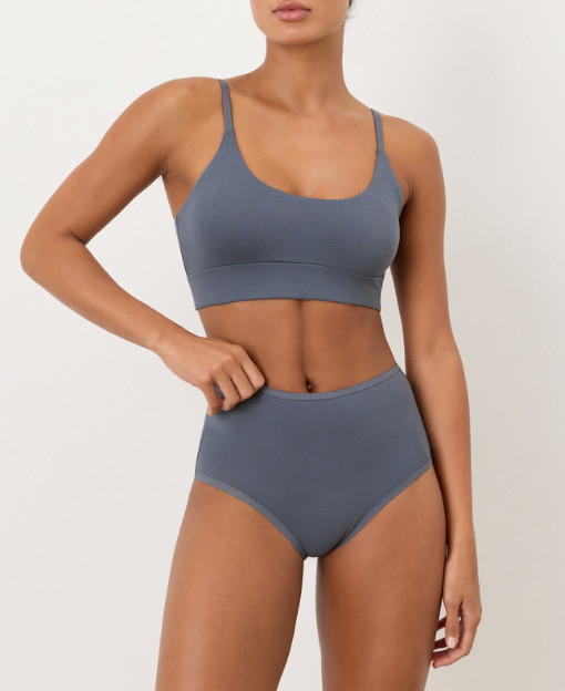 NEW PACT Organic Everyday High Rise Brief 5-Pack, Stillwater (NWT)