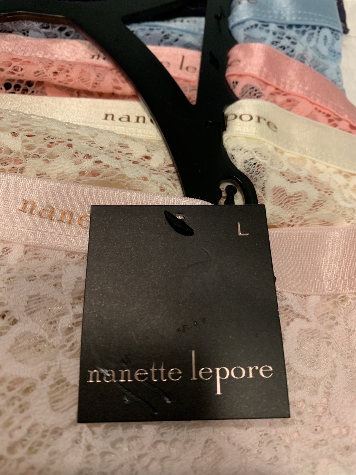 Nanette Lepore 5 Pack Bikini Lace Panties Set Size Large Underwear