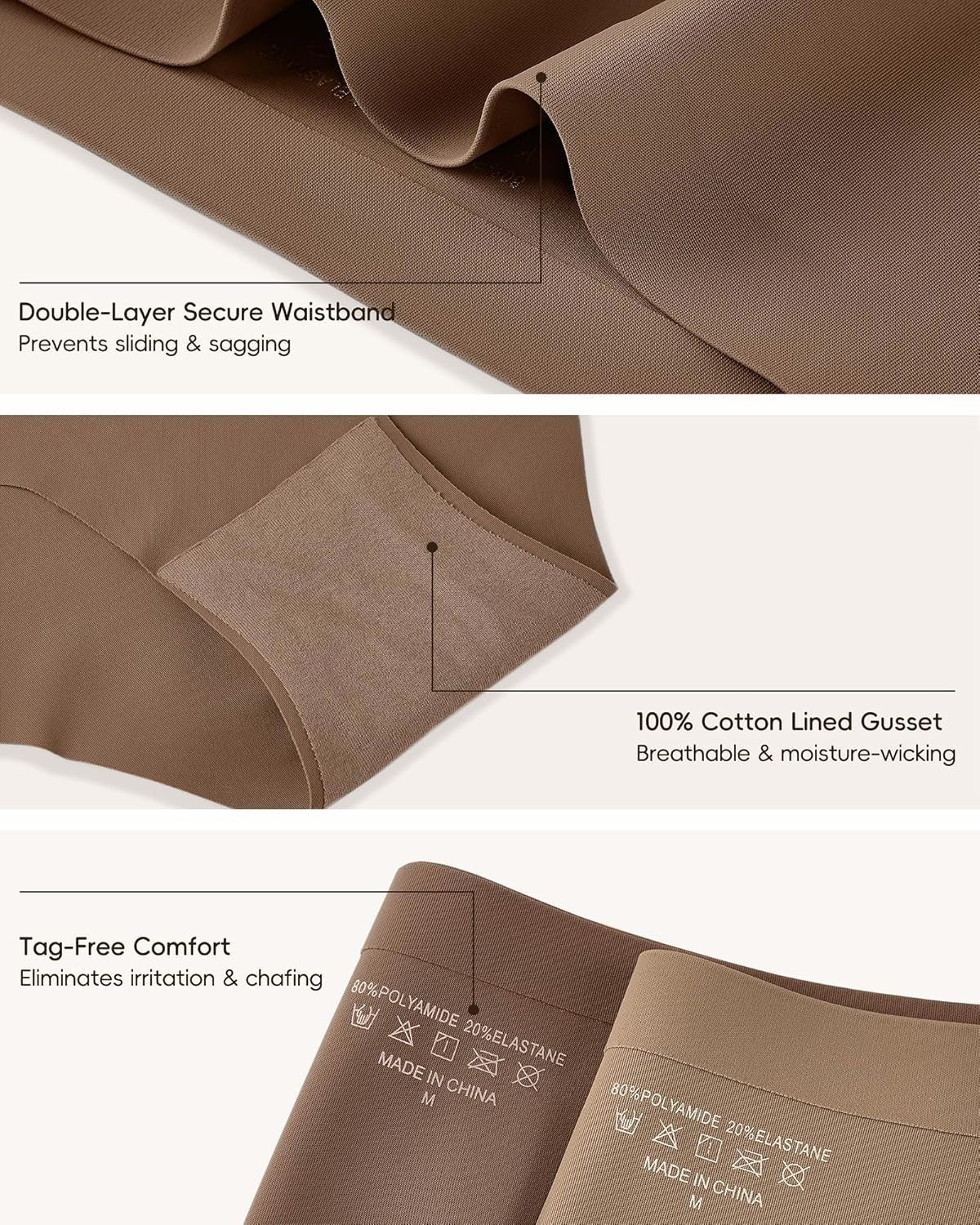 Seamless Underwear for Women No Show No Panty Line Womens Panties High Waisted