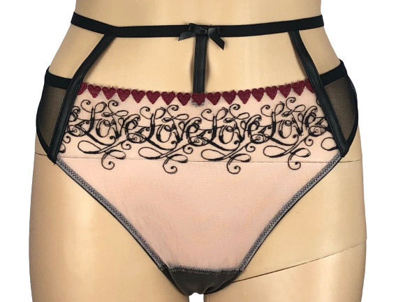 VICTORIA’S SECRET VERY SEXY LOVE LETTERS EMBROIDERED CHEEKY PANTY XS S M L XL