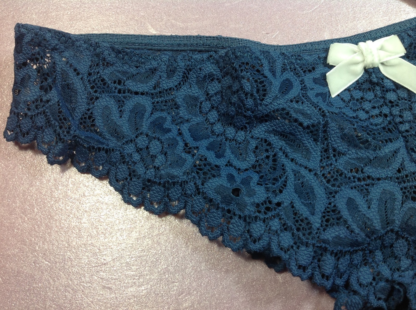 Women Panties,bikinis ILUSION Size S. Dark Blue Green Fishnet Floral , Mexico