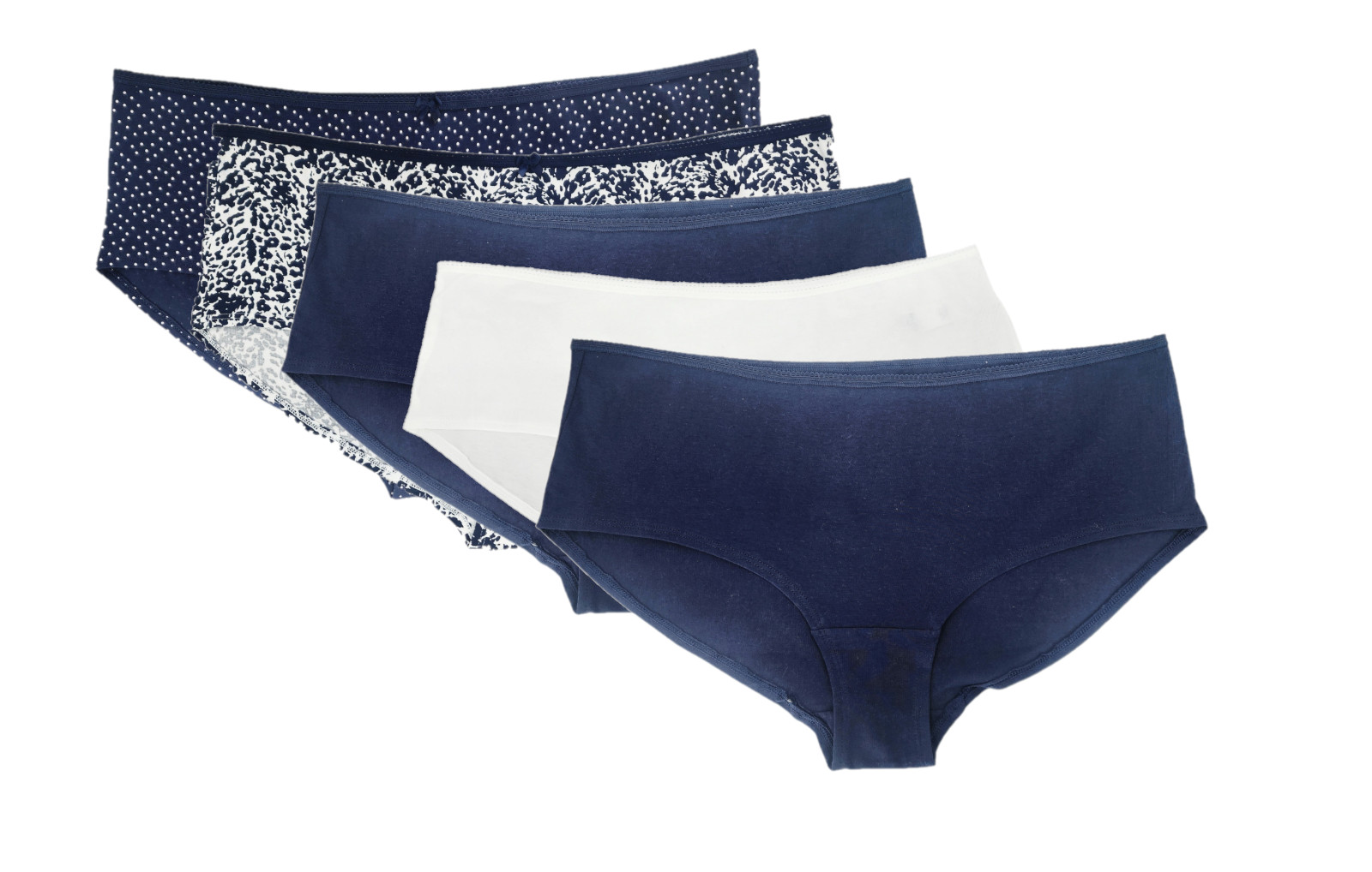 M&S 5pk Cotton Lycra™ Printed Low Rise Shorts