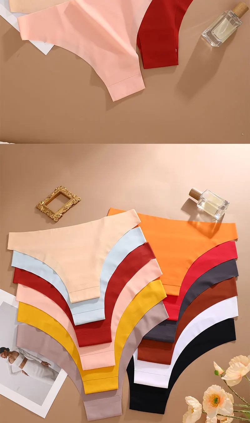 Seamless Low Rise Panties Women Brazilian Briefs Soft Stretch Comfort Fit 8 Pcs