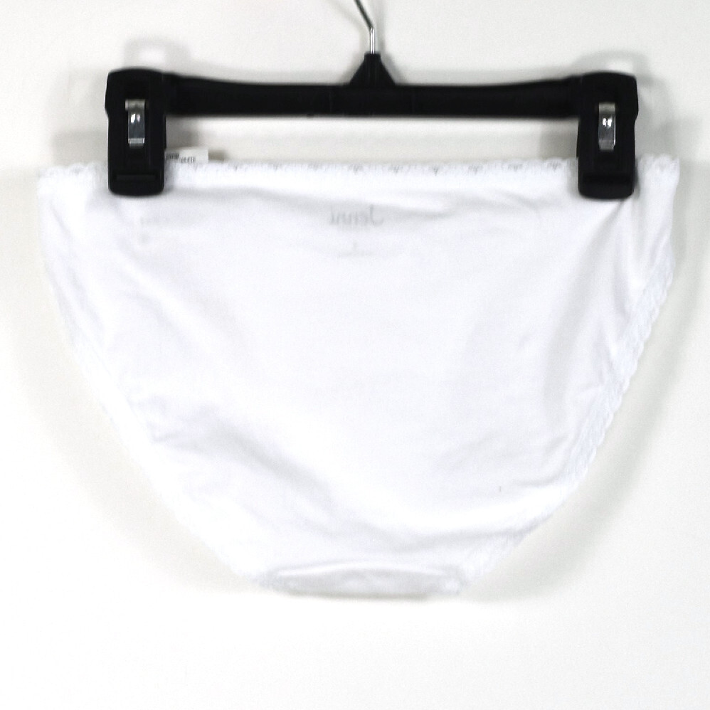 Jenni Cotton Blend Lace Trim Bikini Solid Choose Size & Color New Panty