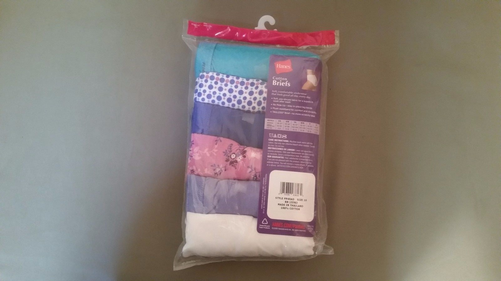 new womens hanes 6 cotton briefs. assorted colors