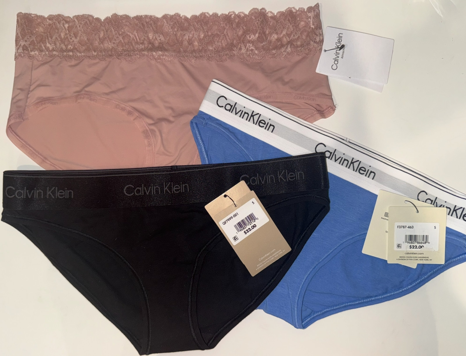 NWT S set of 3 pcs Calvin Klein Women’s panties