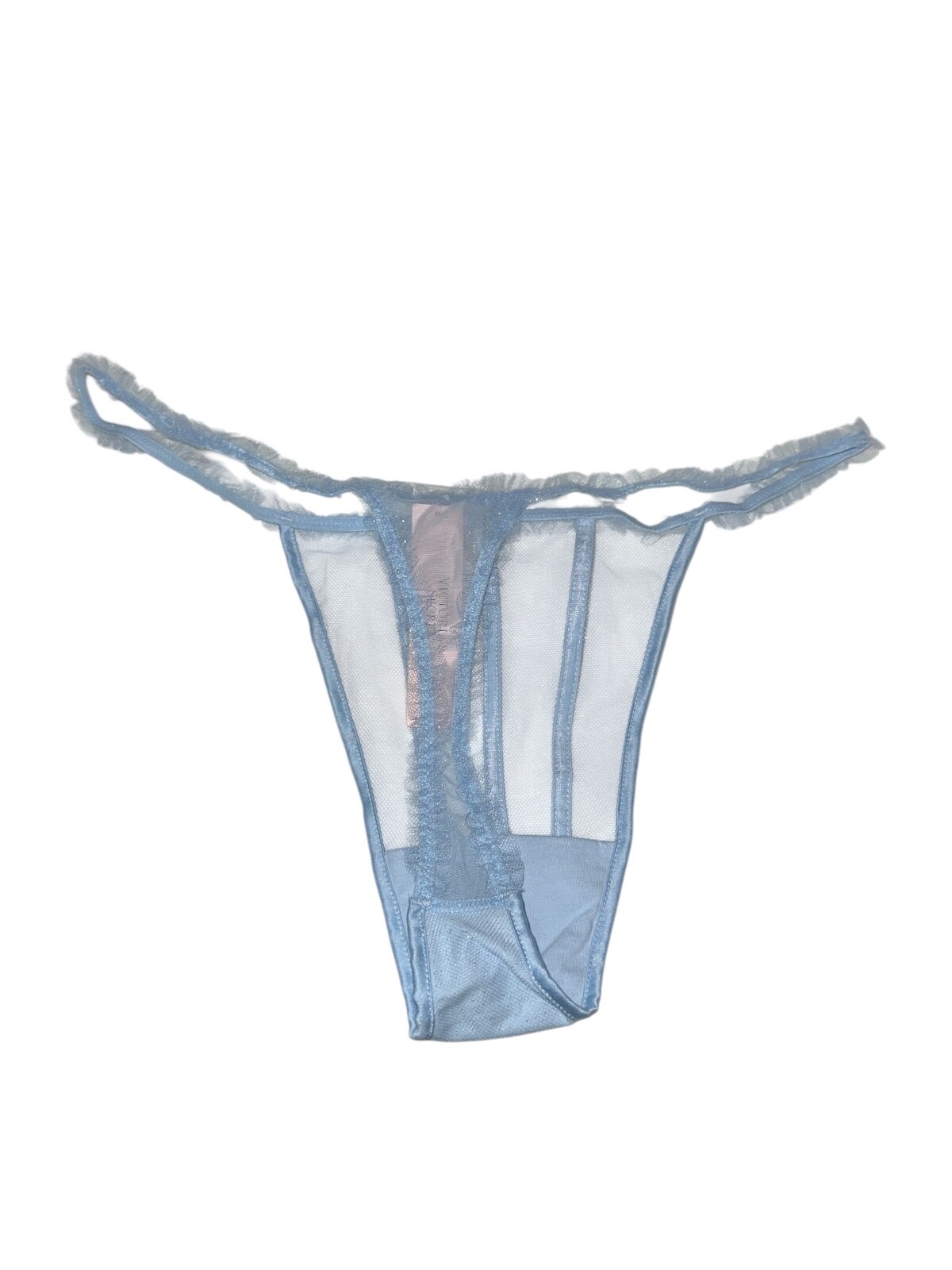 Victoria’s Secret Dream Angel Glitter Tulle Rhinestone Charm Thong Panty NWT