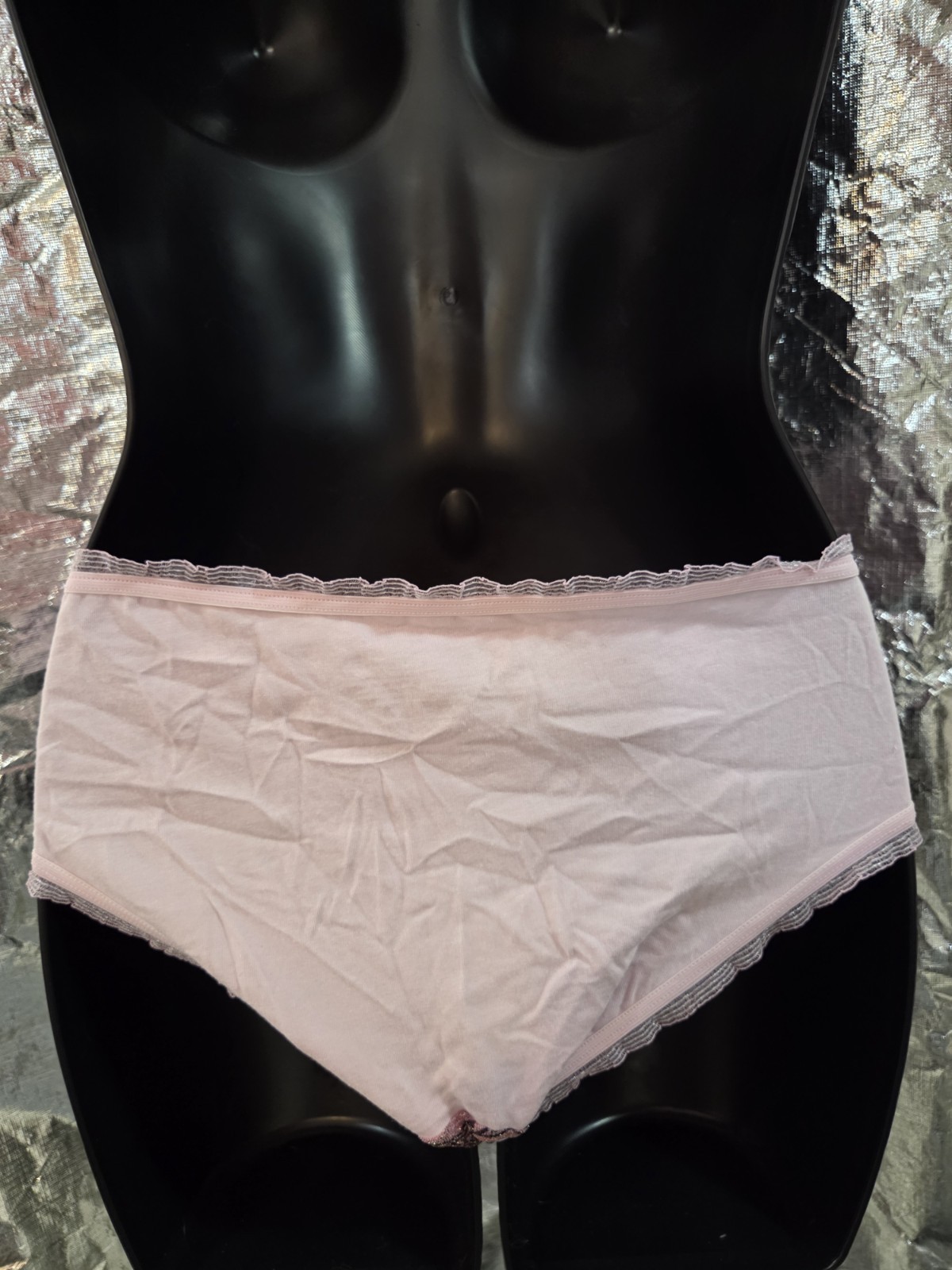 NWT Pink Metallic Star Victoria’s Secret Hiphugger Hipster Panty Size Medium 6
