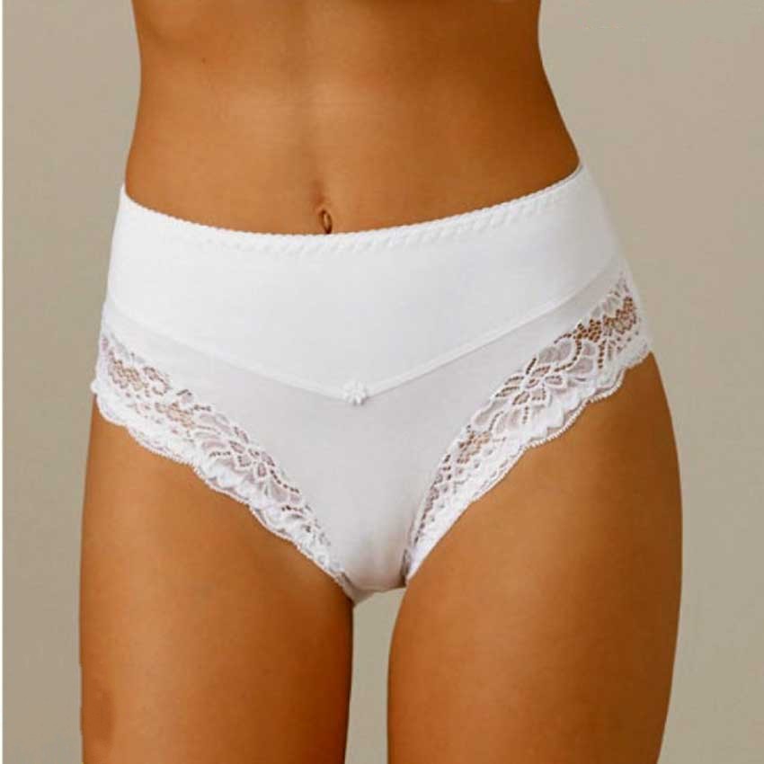 6 Women’s Cotton Culotte Panties Emy Slightly Shaping with Lace Art 1321
