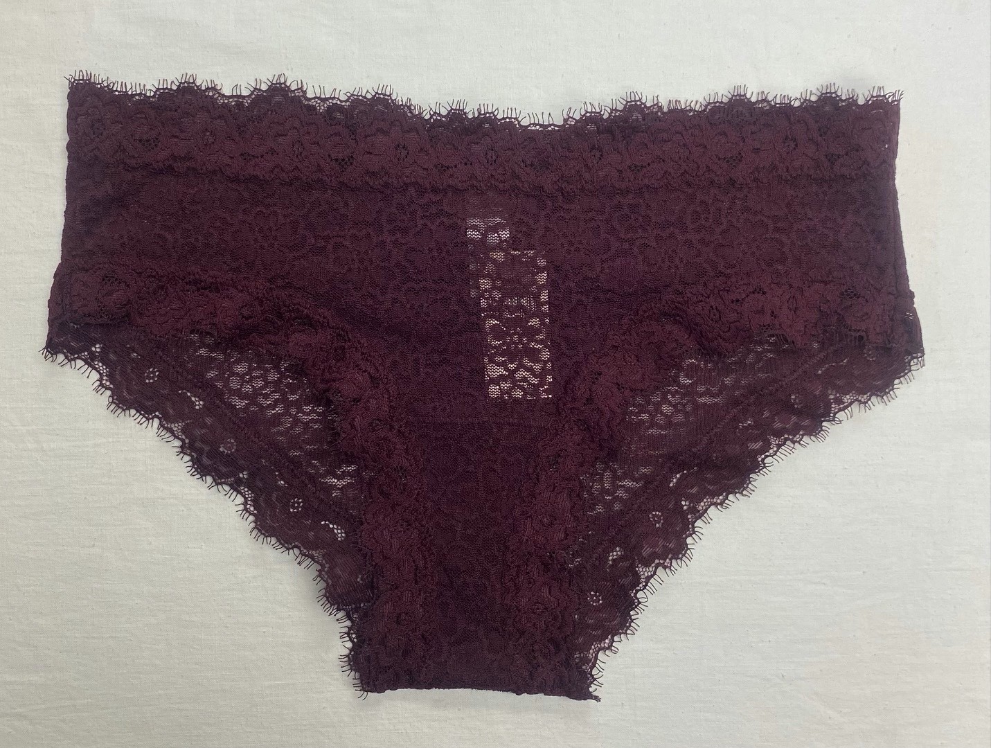 Aerie Eyelash Lace Cheeky Underwear — DEEP PLUM S