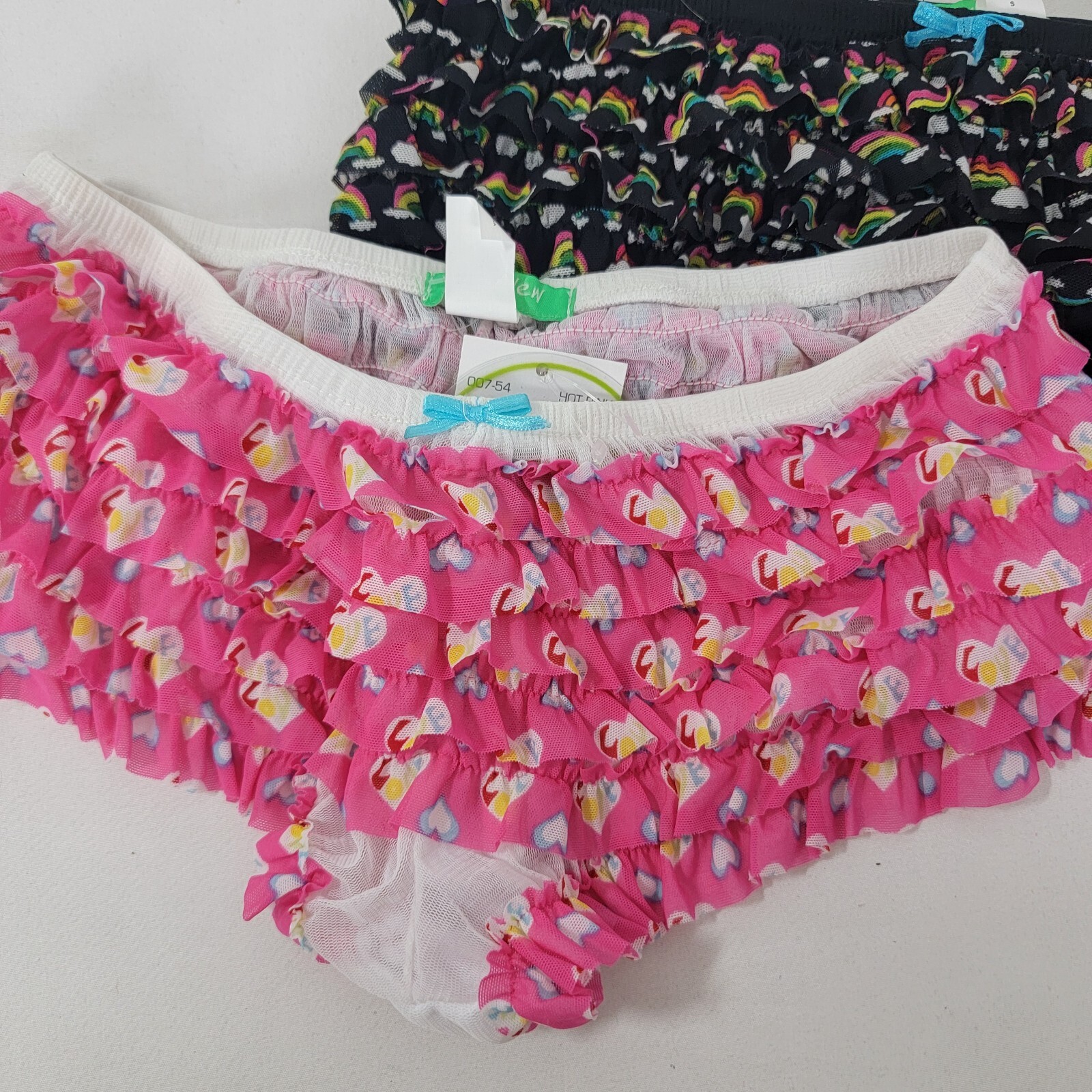 2 Honeydew Mesh Hearts & Rainbow Rumba Women’s Panties Underwear S Small NEW